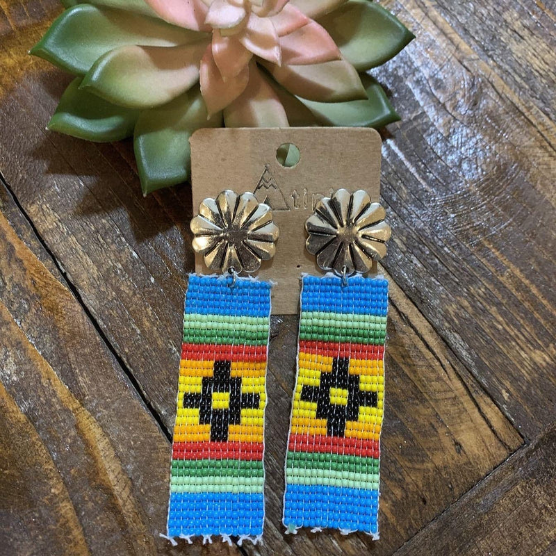 Navajo beaded Southwest earrings Southwest Bedazzle jewelz