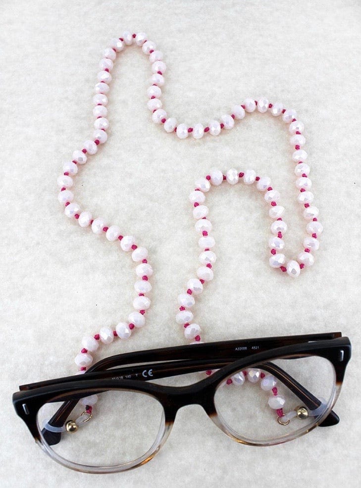 Pink beaded eyeglass holder Southwest Bedazzle jewelz