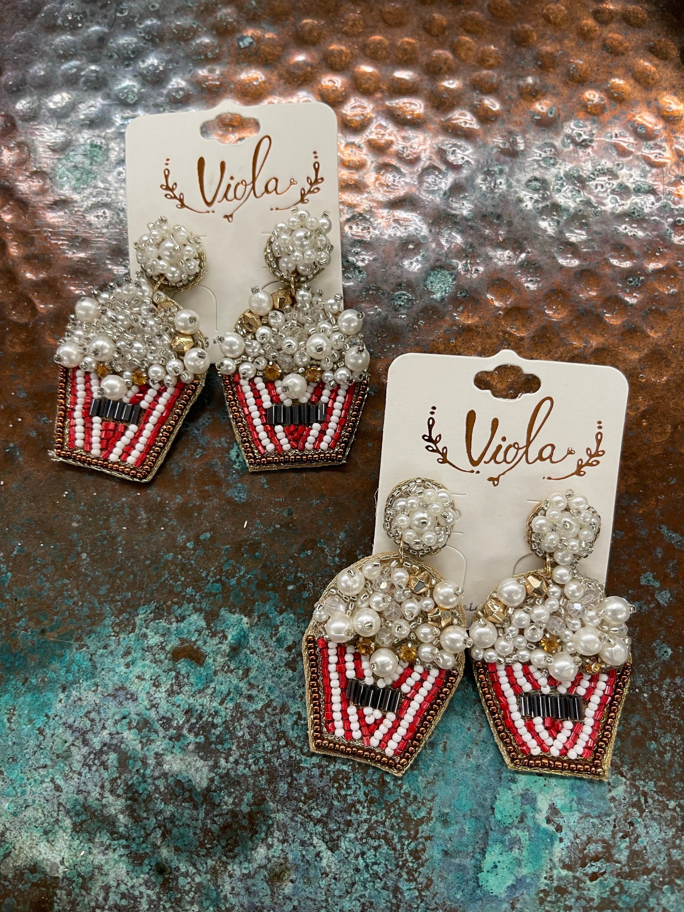 Popcorn earrings Southwest Bedazzle jewelz