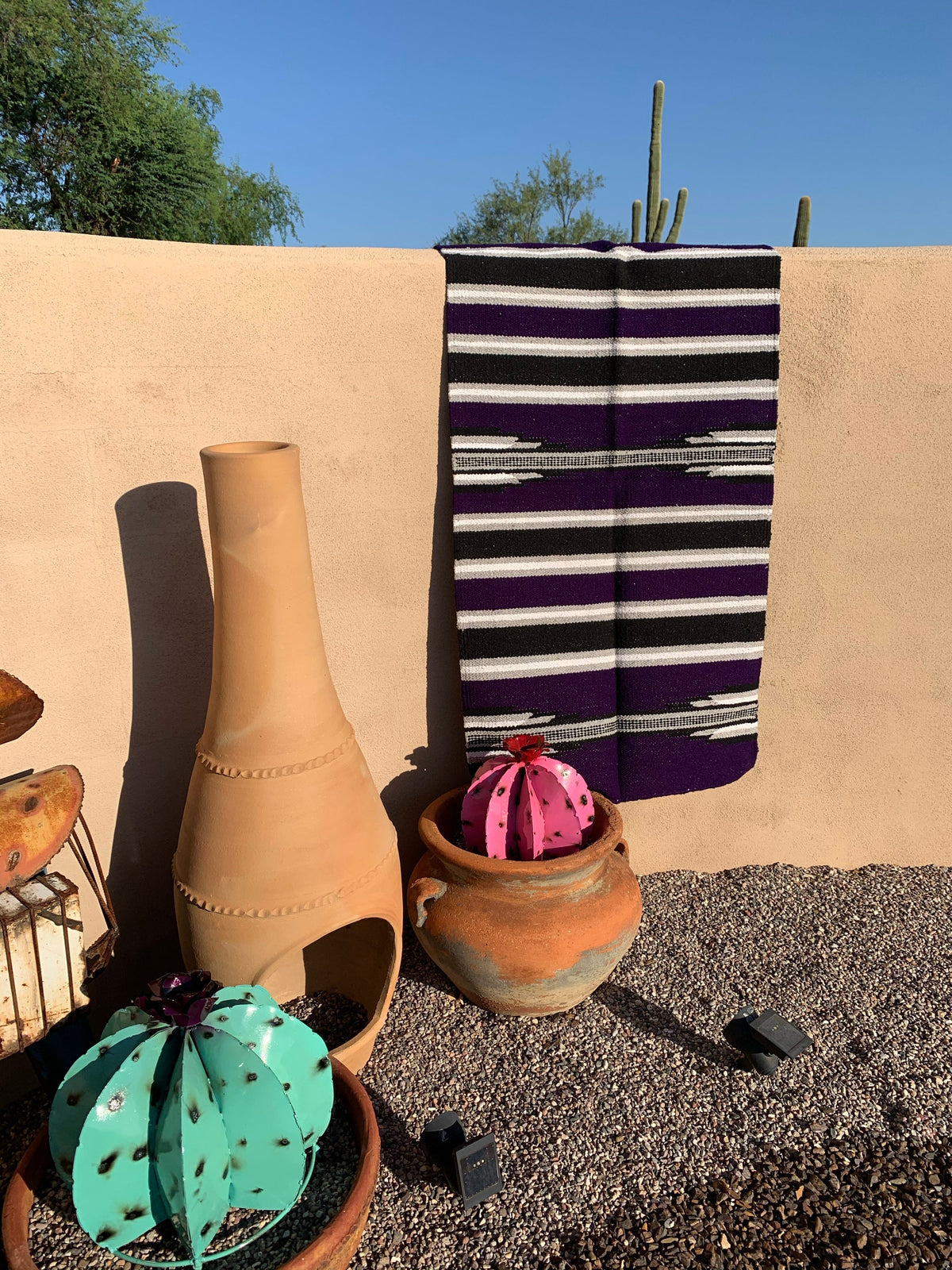 Purple El saddle blanket XL rug  60”-30” Southwest Bedazzle home decor