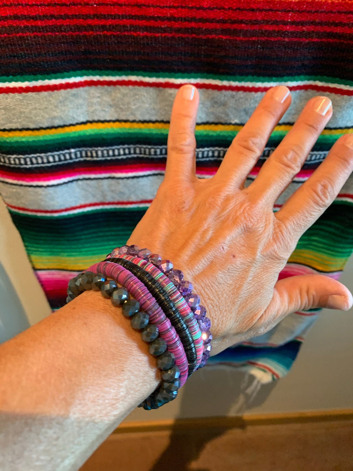 Purple shimmer bracelet STACK Southwest Bedazzle jewelz