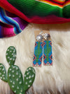 Ranchero beaded Cactus earrings Southwest Bedazzle jewelz