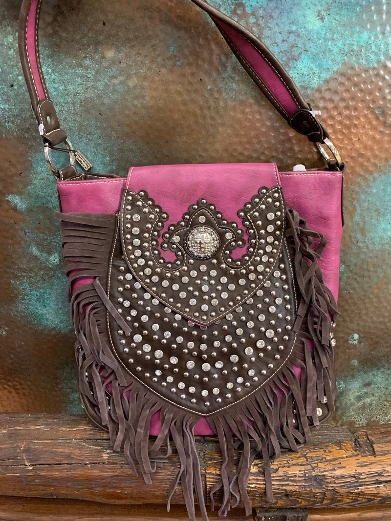 Raspberry bling purse Southwest Bedazzle Bargain bonanza