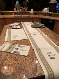 Sage cactus TABLE RUNNER Southwest Bedazzle home decor