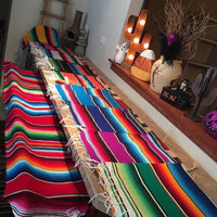 Serape RUNNER or SCARF  71”-14” Southwest Bedazzle home decor