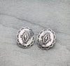 Silver concho earrings Southwest Bedazzle jewelz