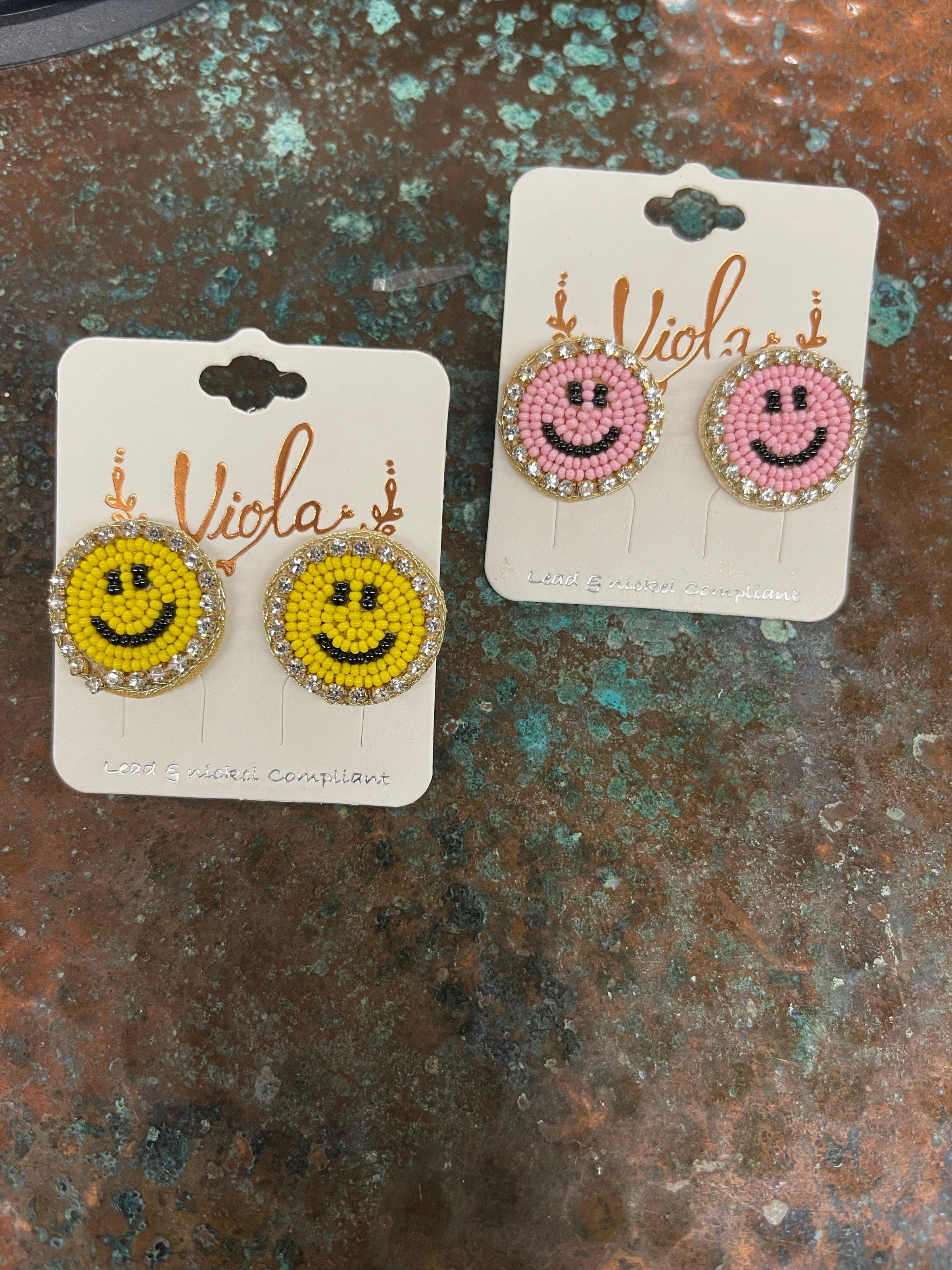 Smiley earrings Southwest Bedazzle jewelz