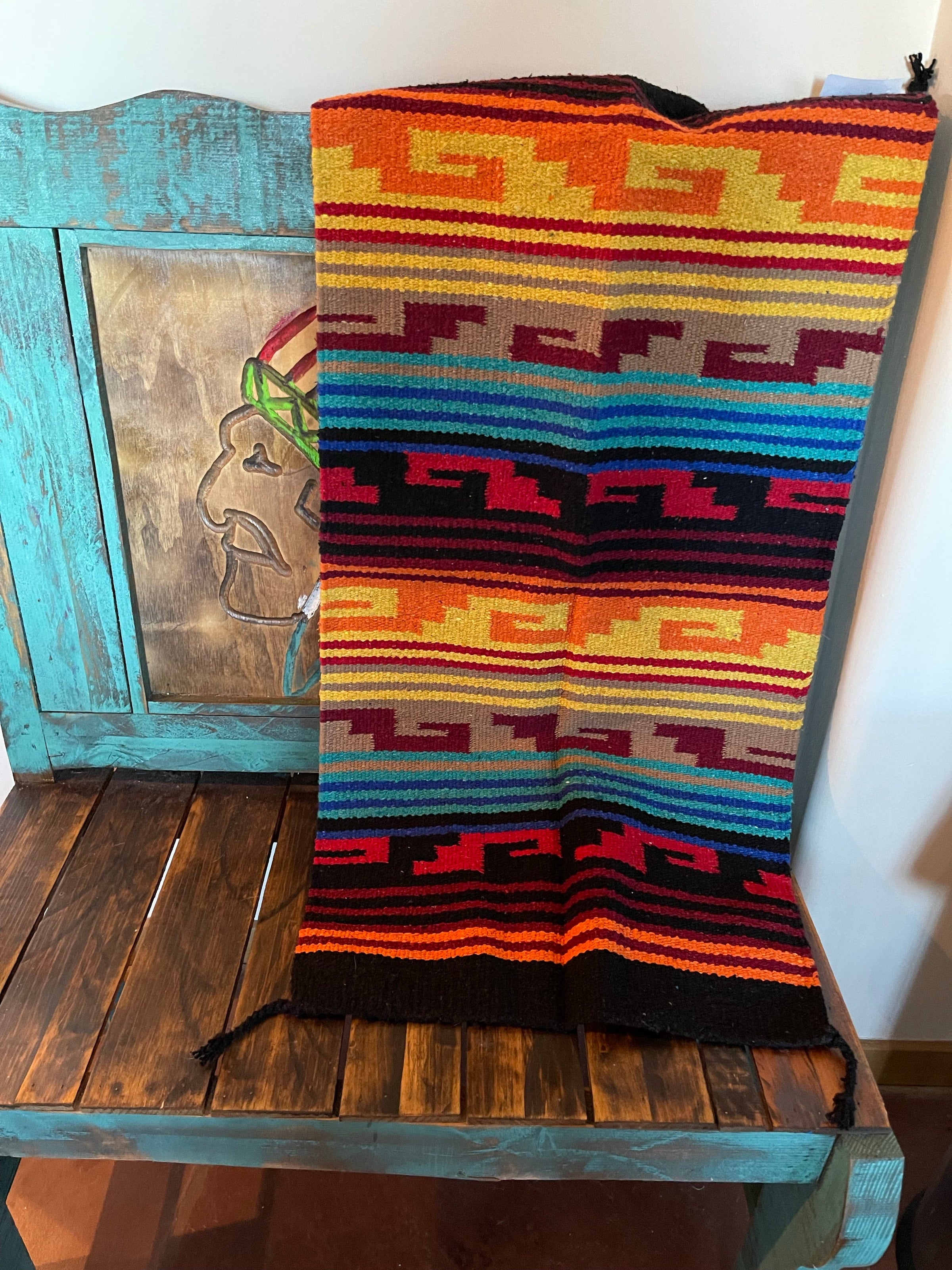 Southwest Azteca accent rug  40”-20” Multi Southwest Bedazzle home decor