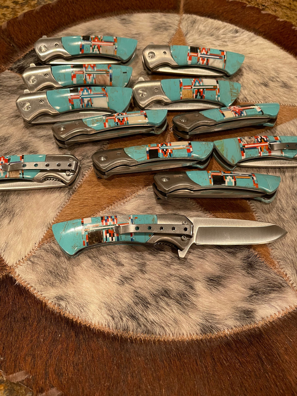 Southwest Turquoise knife    SS Southwest Bedazzle jewelz