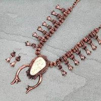 Southwest western LARGE SQUASH necklace Southwest Bedazzle jewelz