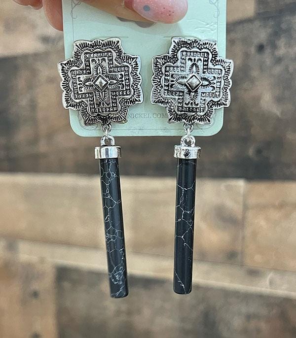 Spirit Falls aztec turquoise Earrings Southwest Bedazzle jewelz