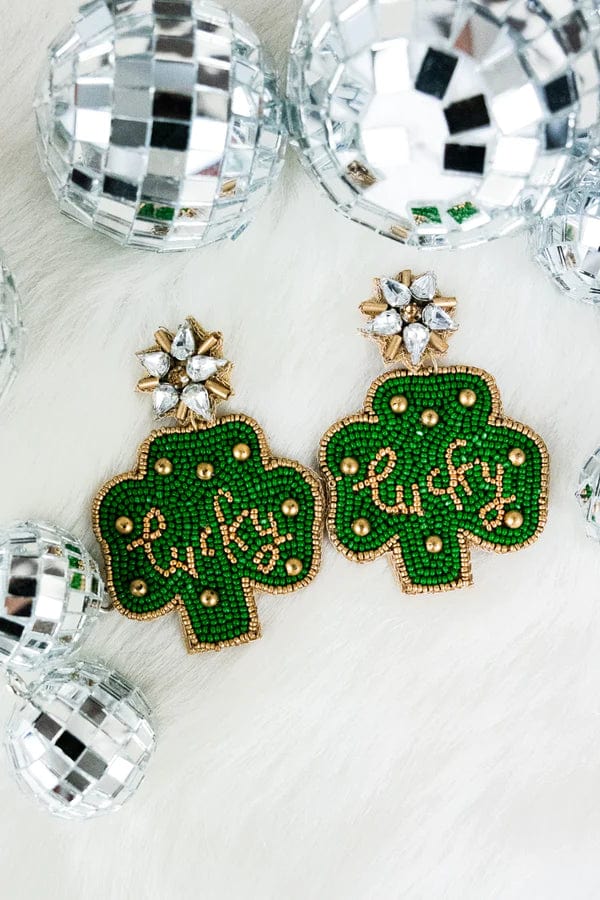 St Patricks bedazzled earrings Southwest Bedazzle jewelz