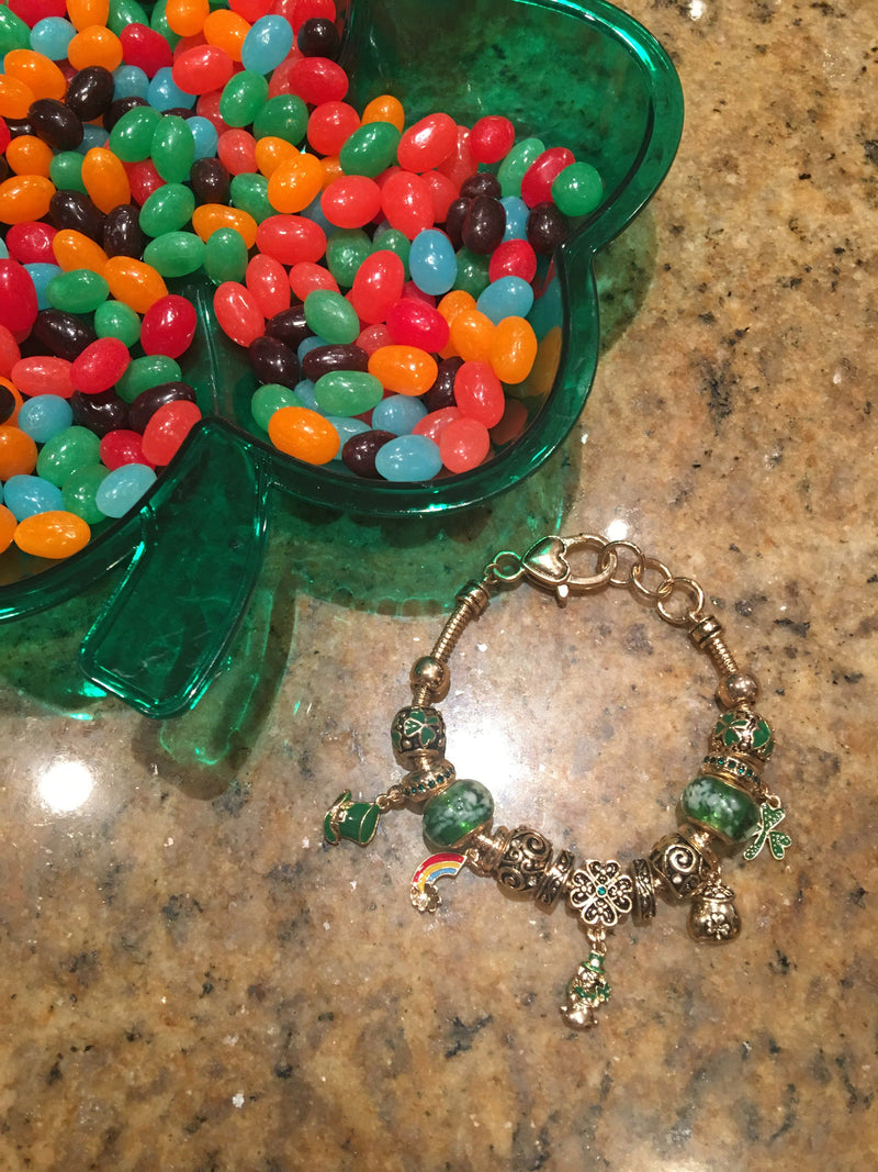 St Pattys day charm bracelet southwestbedazzle jewelz