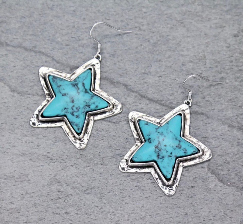 Stone Star earrings Southwest Bedazzle jewelz