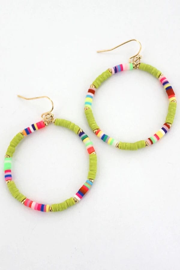 Summer Lime havana hoop earrings Southwest Bedazzle jewelz