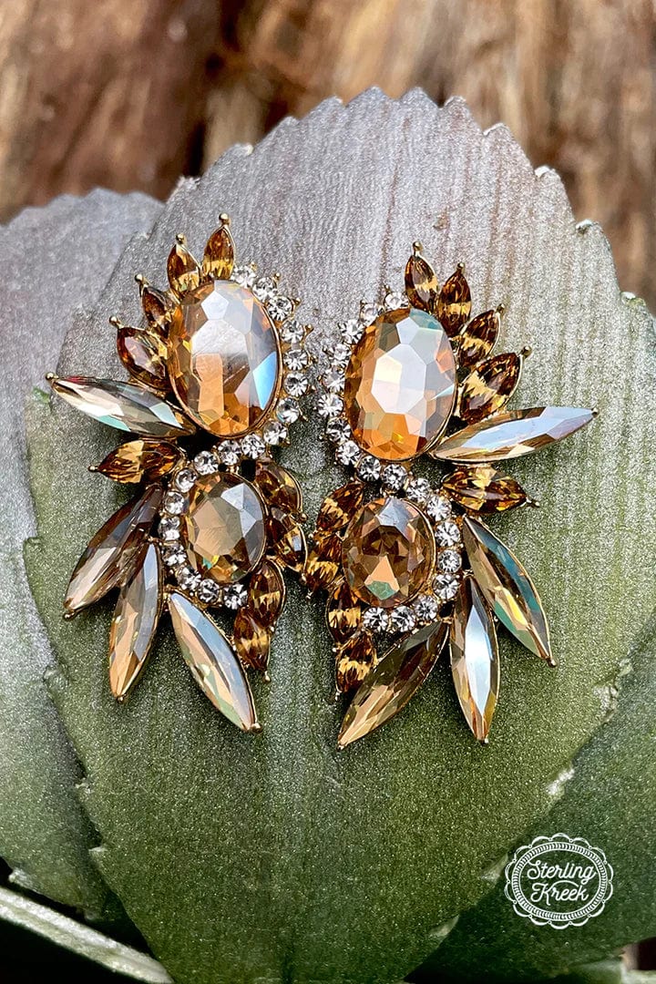 The Gold monarch earrings Southwest Bedazzle jewelz