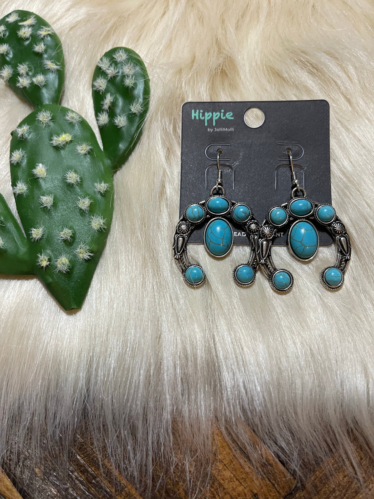 TURQUOISE CRESCENT CITY EARRINGS Southwest Bedazzle jewelz