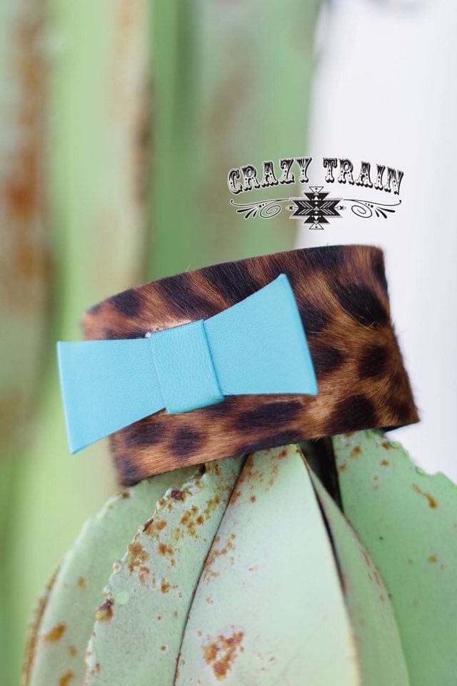 Turquoise leopard Loco Wide wild cuff bracelet southwestbedazzle jewelz