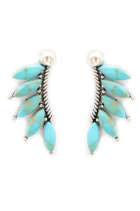 Turquoise Monet earrings Southwest Bedazzle jewelz
