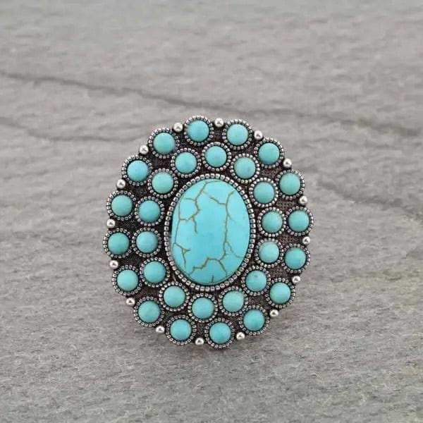 Turquoise ring Southwest Bedazzle jewelz