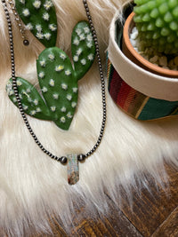 Turquoise slab stone Navajo necklace Southwest Bedazzle jewelz