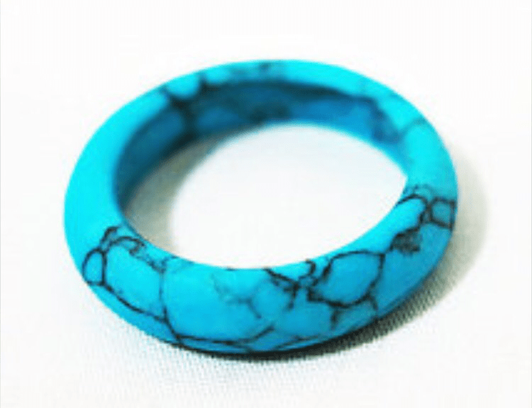 Turquoise stone band ring Southwest Bedazzle jewelz