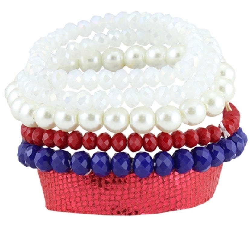 Usa bracelet stack Southwest Bedazzle jewelz