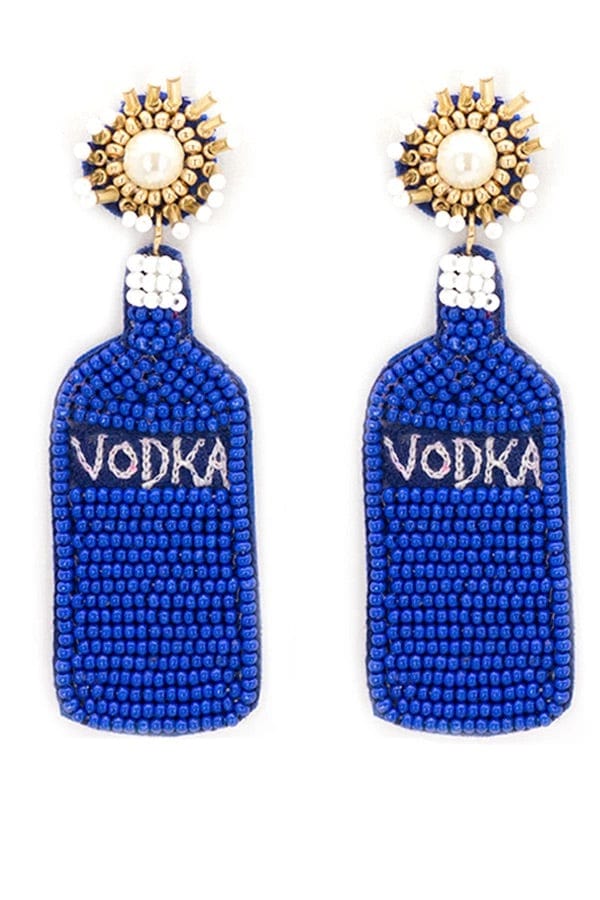 Vodka beaded fiesta earrings Southwest Bedazzle jewelz