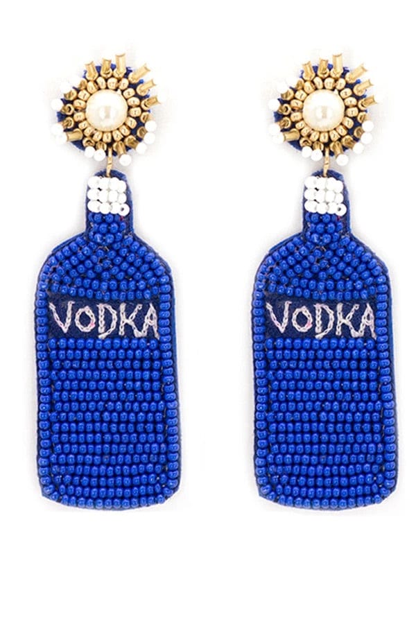 Vodka beaded fiesta earrings Southwest Bedazzle jewelz