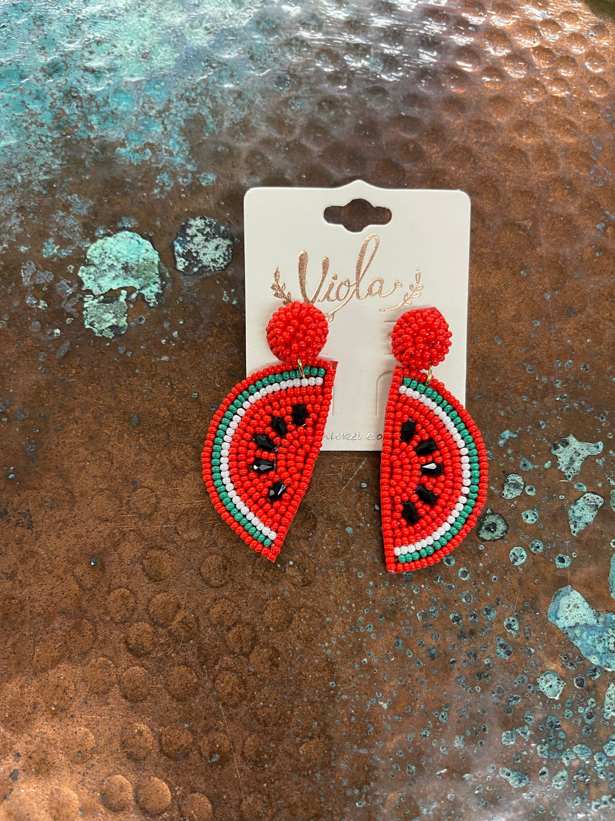 Watermelon slice earrings Southwest Bedazzle jewelz