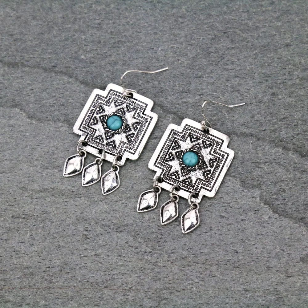 Western aztec earrings Southwest Bedazzle jewelz
