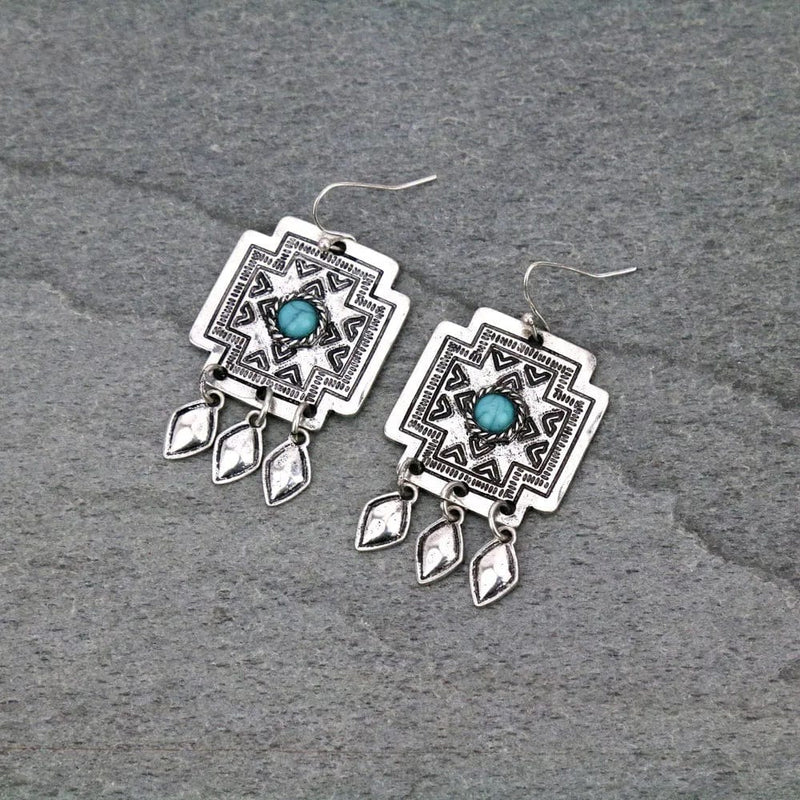 Western aztec earrings Southwest Bedazzle jewelz