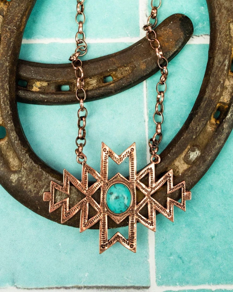 Western aztec short necklace Southwest Bedazzle jewelz
