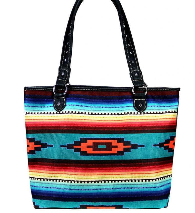 Western canvas TOTE BAG Southwest Bedazzle sw fiesta bags