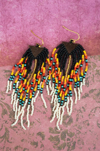 Western cowgirl seed bead earrings Southwest Bedazzle jewelz