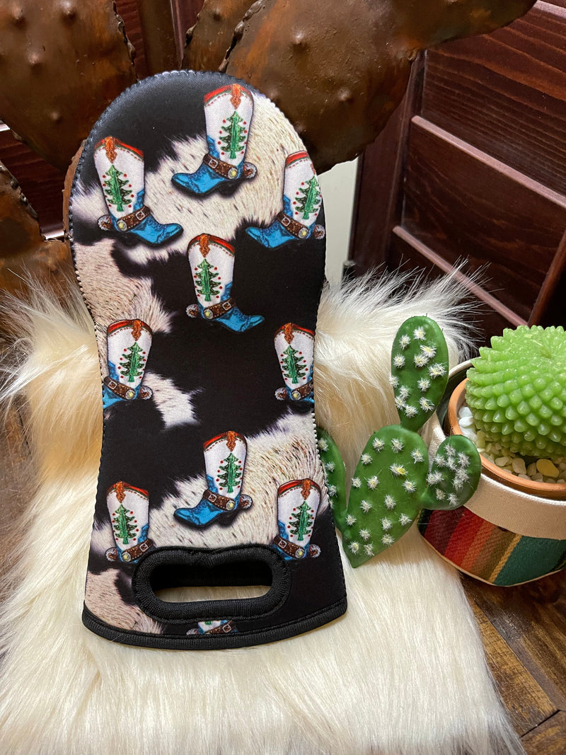 Western OVEN MITT   Christmas Southwest Bedazzle home decor