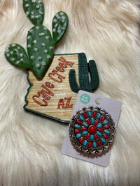 Western Phone Grip   Turquoise/Red Southwest Bedazzle jewelz
