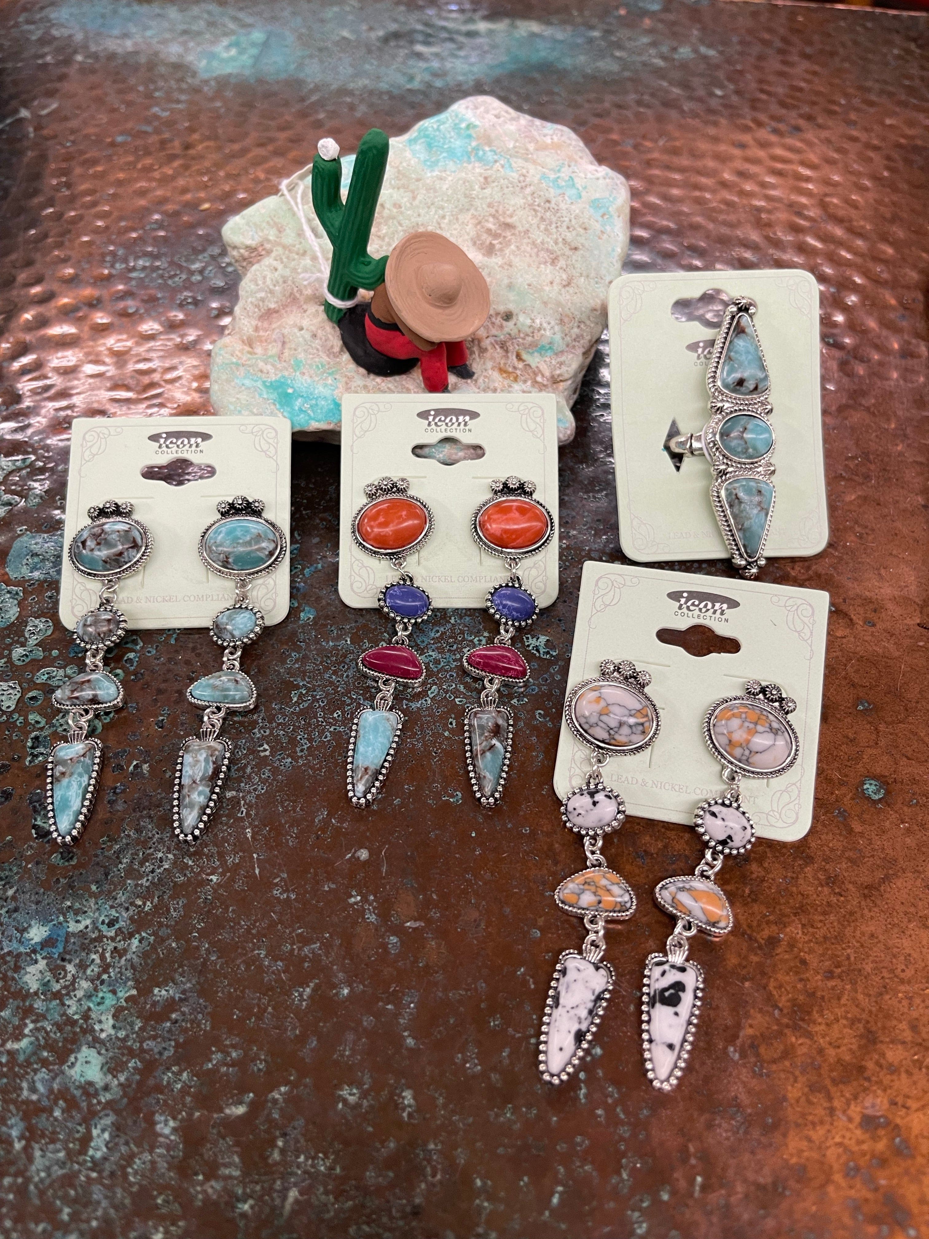Western store dangle earrings