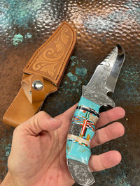 XL Native Turquoise knife Southwest Bedazzle home decor